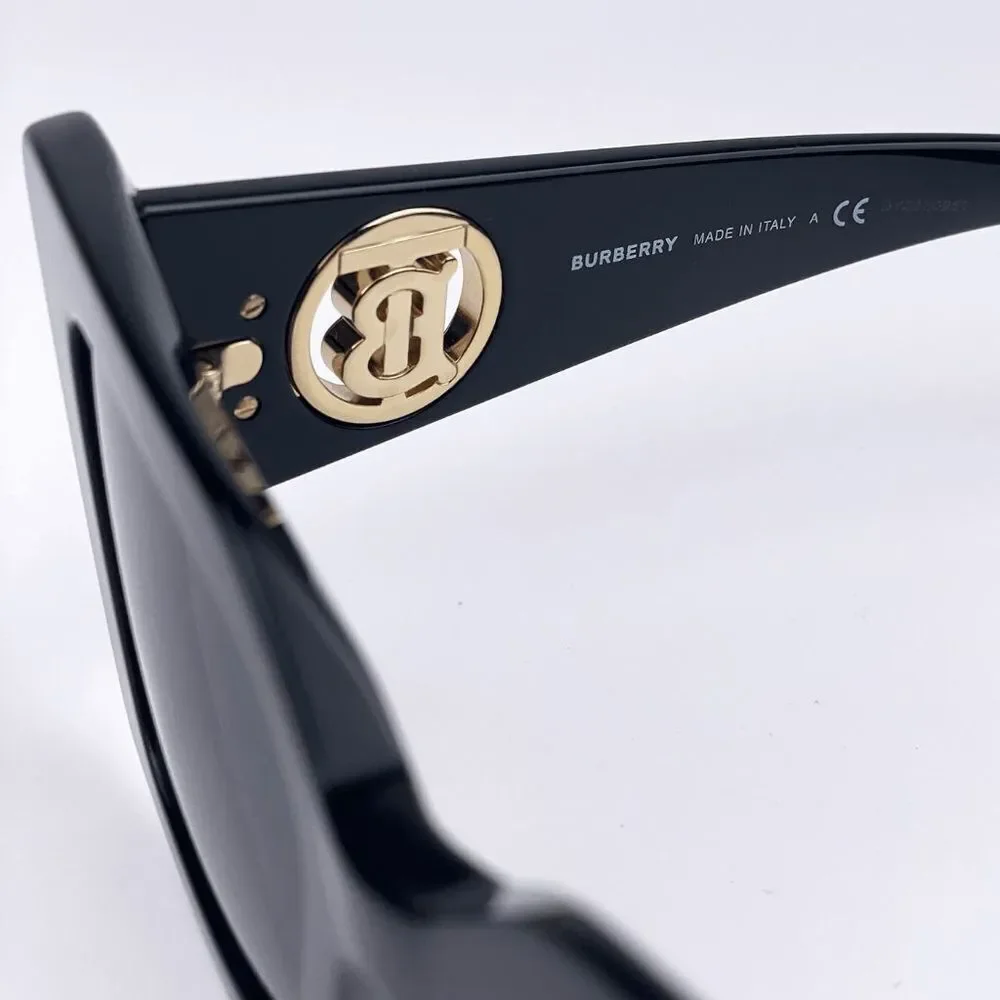 NEW Burberry BE4344 Daisy 300187 Black Dark Gray Square Women Sunglasses - Picture 8 of 13